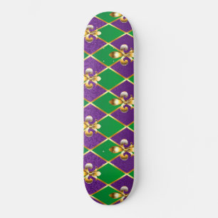 Skateboard Antecedentes de joyas Mardi Gras