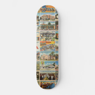 Skateboard Antiguo tablero de postales de Texas