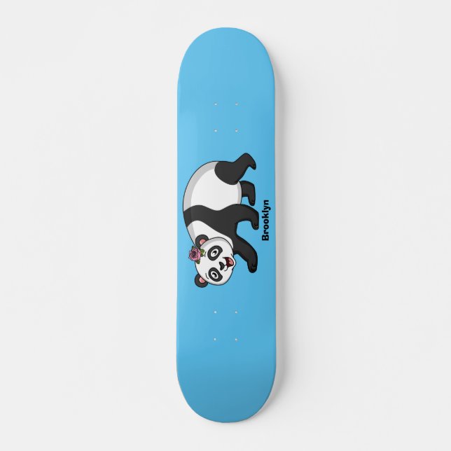 Skateboard Aoso panda alegre y lindo con personalizado de flo (Anverso )