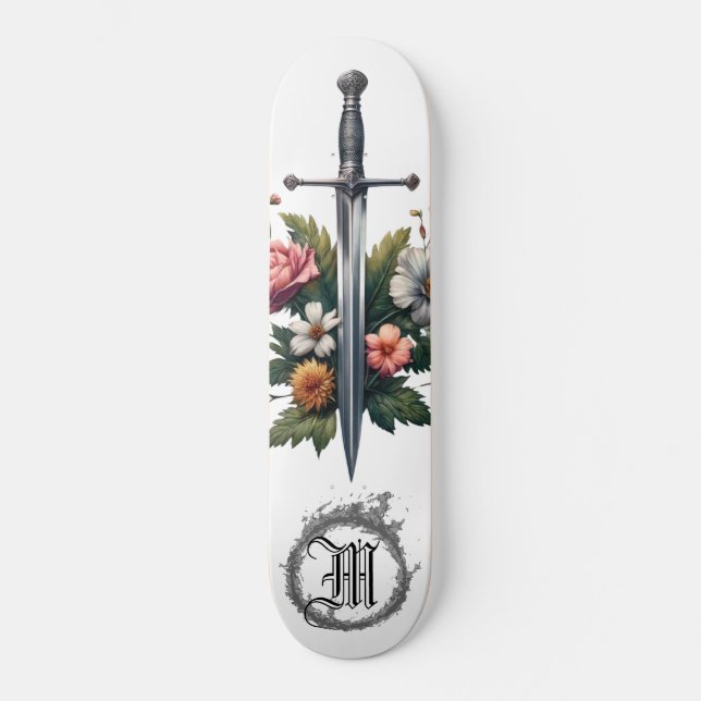 Skateboard *~* AP88 Incendio de Flor de Espada Medieval (Anverso)
