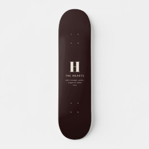 Skateboard Apellido de familia editable o nombre comercial de