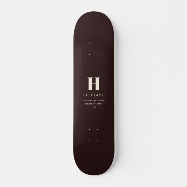 Skateboard Apellido de familia editable o nombre de empresa (Anverso )