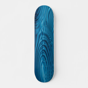 Skateboard Aqua Blue Ripples