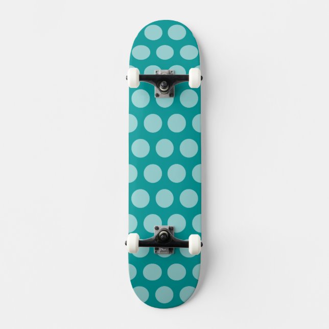 Skateboard Aqua Moroccan Dots (Anverso)