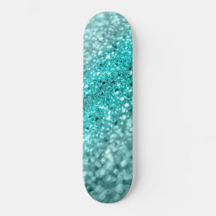 Skateboard Aqua Ocean Bokeh Purpurina #1 (Purpurina falso) #d