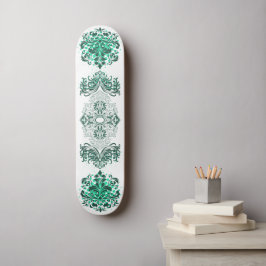 Skateboard Arábico Ornamental Verde