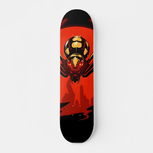 Skateboard araña de punk cibernético (Anverso )