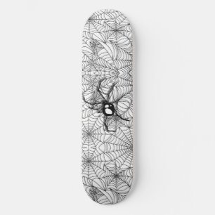 Skateboard Araña negra - Blanco