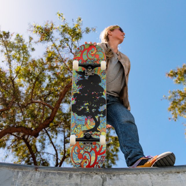 Skateboard Árbol con pájaros (Exterior 1)