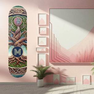 Skateboard Árbol espiritual de la vida Raíces caprichosas del