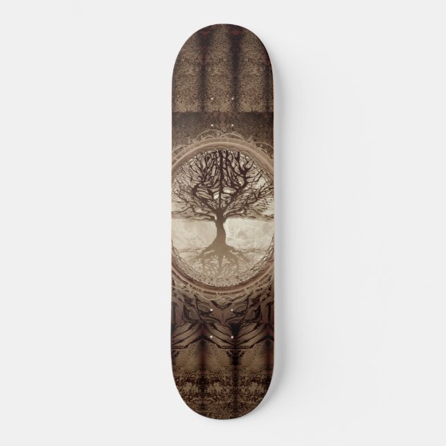 Skateboard Árbol marrón de la vida (Anverso)
