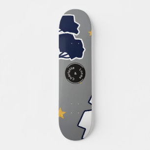 Skateboard Árbol y Estrella Personalizados de Bosque Moderno 