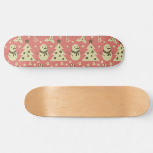 Skateboard Árboles de Navidad retro estrella de berry caramel