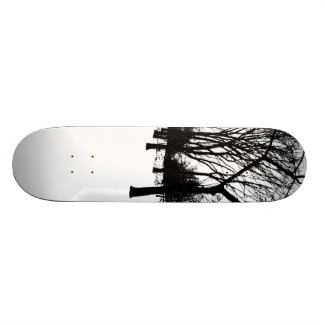 Skateboard árboles negros