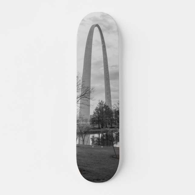 Skateboard Arco del parque en escala de grises (Anverso )