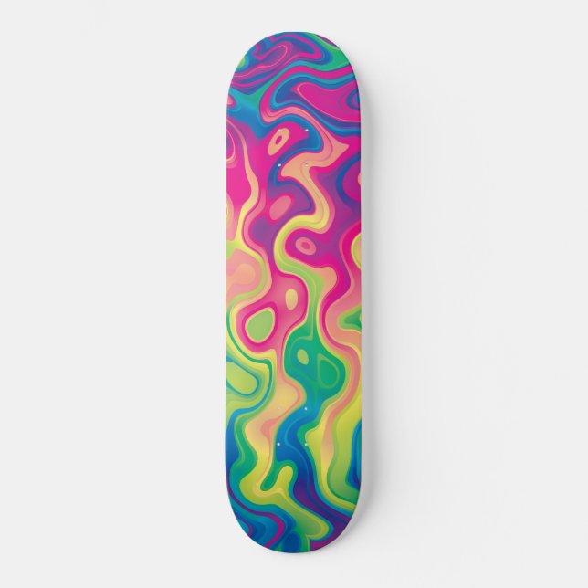 Skateboard Arco iris 8 (Anverso)