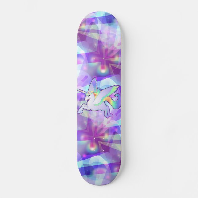 Skateboard Arco iris Alicorn (Anverso)