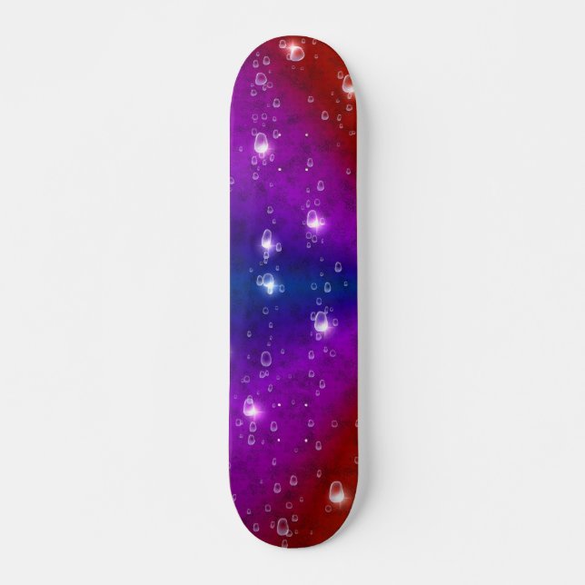 Skateboard arco iris en elefantes, leatheroptik y gotas de ll (Anverso )