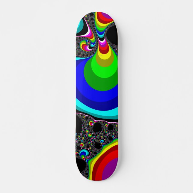 Skateboard Arco iris globular - fractal (Anverso )
