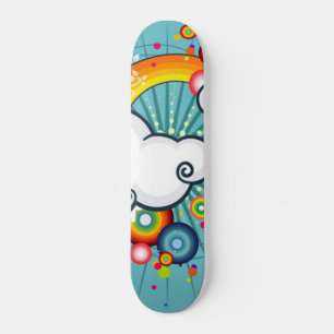 Skateboard arco iris vectorial