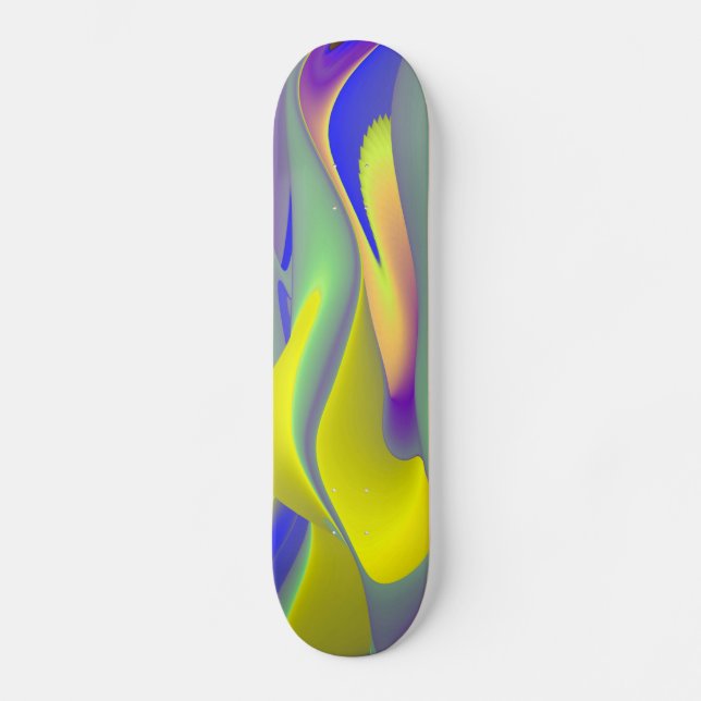 Skateboard Arcoiris abstracto (Anverso)
