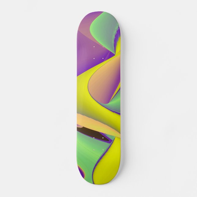 Skateboard Arcoiris abstracto (Anverso)