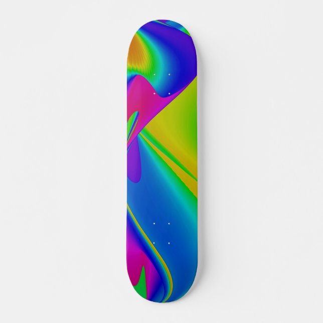 Skateboard Arcoiris abstracto (Anverso )