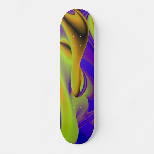 Skateboard Arcoiris abstracto (Anverso)