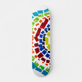 Skateboard Arcoiris de papel