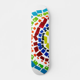 Skateboard Arcoiris de papel