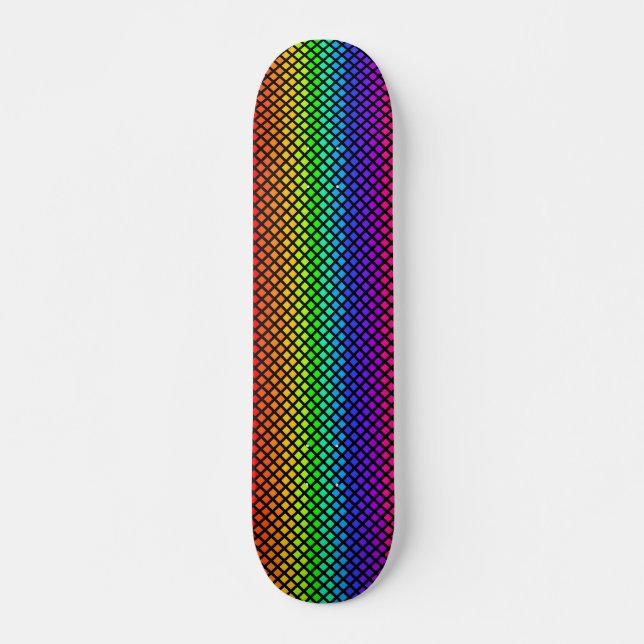 Skateboard Arcoiris de patinaje sobre diamantes (Anverso )