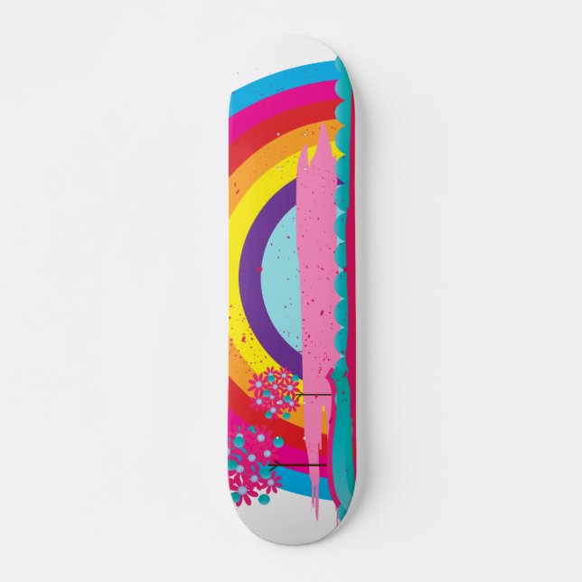 Skateboard Arcoíris del paisaje (Anverso )