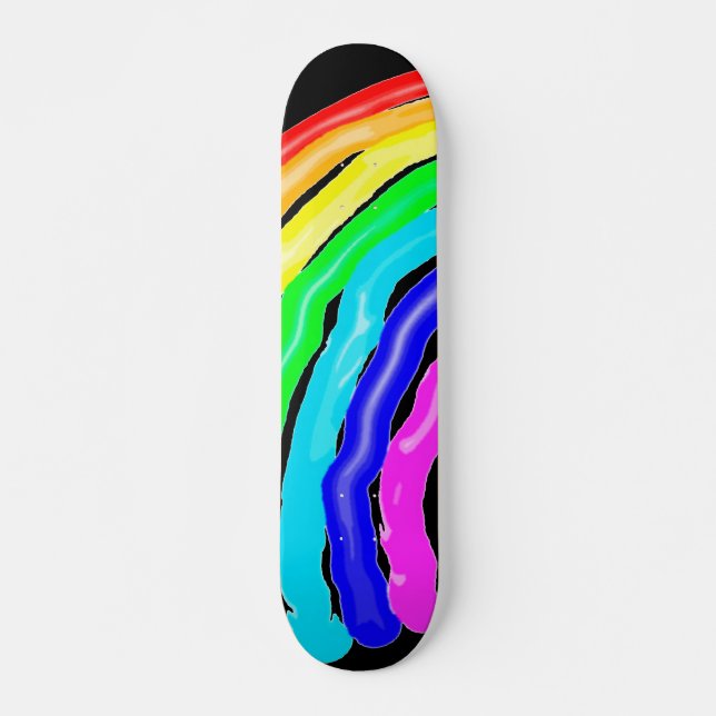 Skateboard Arcoiris dibujado (Anverso )