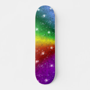 Skateboard arcoíris en leatheroptik de piel de elefante & got