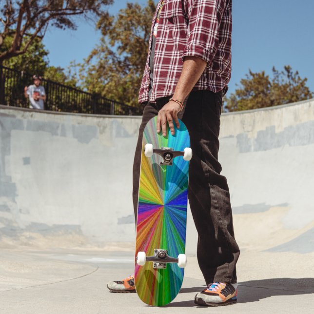 Skateboard Arcoiris gradiente circular (Exterior 2)