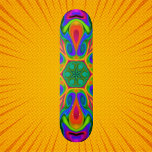 Skateboard Arcoiris hippie psicodélico<br><div class="desc">Este diseño psicodélico caleidoscopio presenta un brillante arcoiris de color. Vibrantes imágenes trippy para el hippie moderno o para cualquiera que ame los colores brillantes.</div>