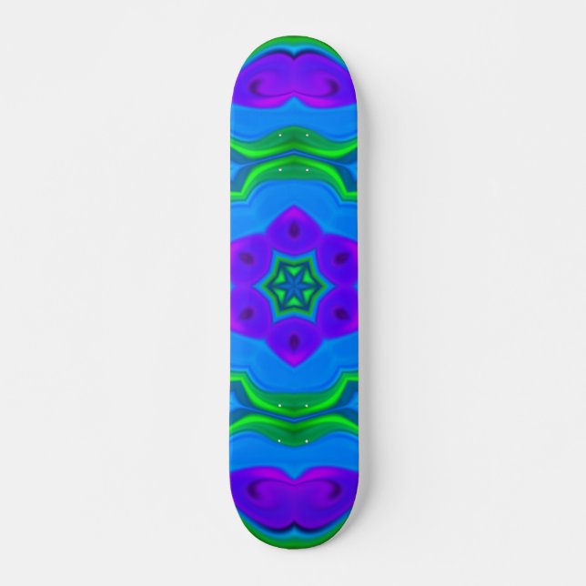Skateboard Arcoiris hippie psicodélico (Anverso )