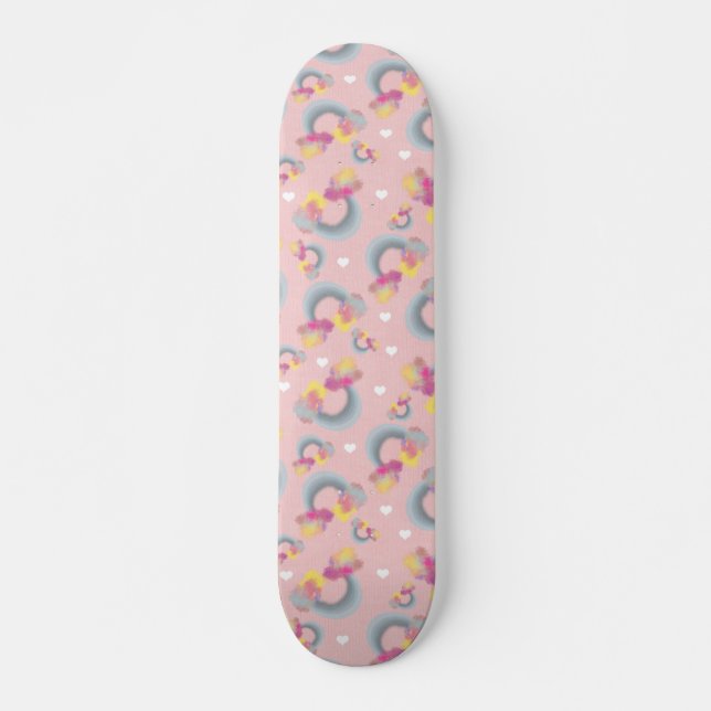 Skateboard Arcoiris inverso- rosa (Anverso )
