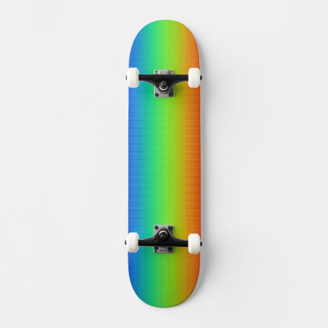 Skateboard Arcoiris Naranja rojo amarillo azul verde amarillo (Anverso)