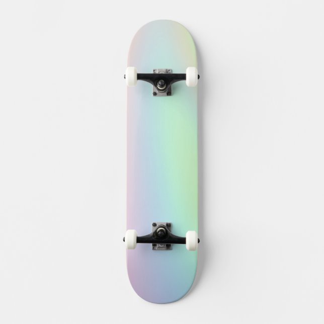 Skateboard Arcoiris pastel de color (Anverso)
