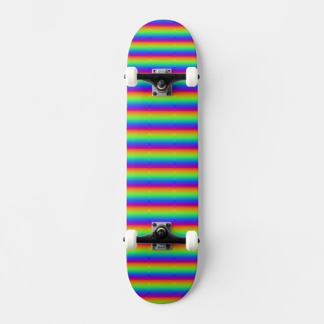 Skateboard Arcoiris Rojo Naranja Amarillo Verde Azul Azul Azu (Anverso)
