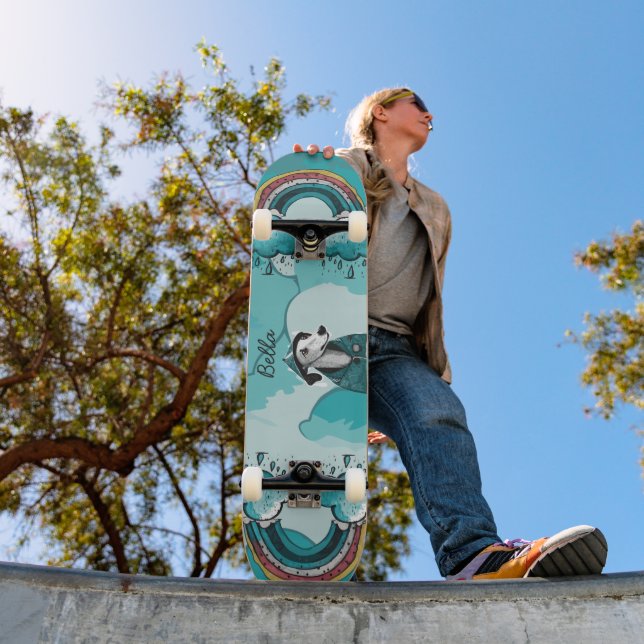 Skateboard Arcoiris y perro (Exterior 1)