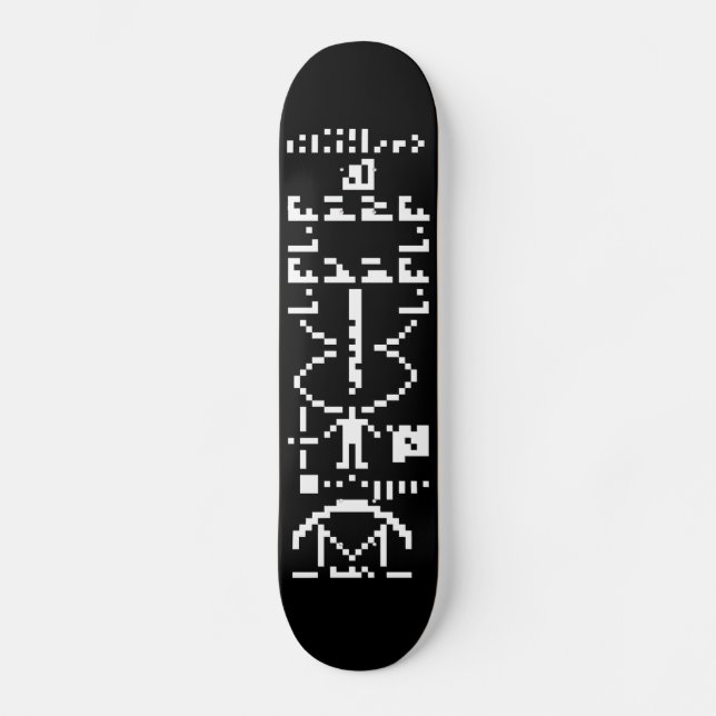 Skateboard Arecibo Binary Message 1974 (Anverso)