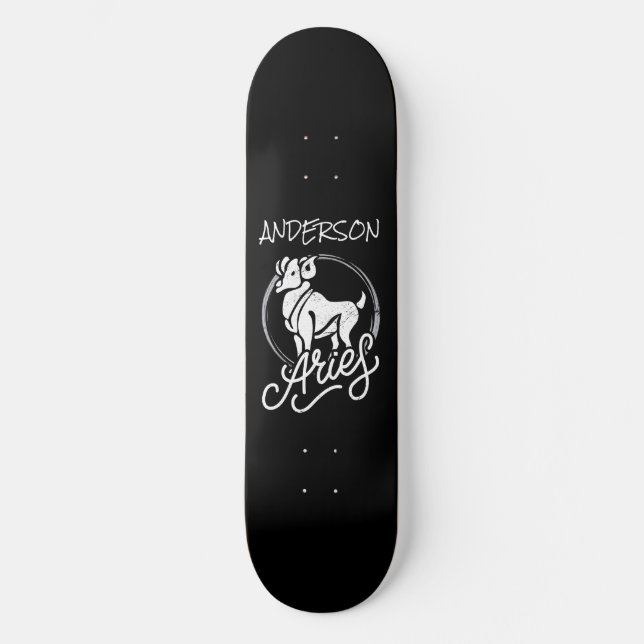skateboard Aries Zodiac Rótulo Ram (Anverso)