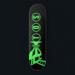 Skateboard Arma espacial personalizada<br><div class="desc">niños retro espacio de juguete pistola gráfico de skateboard deck - personaliza con las iniciales del receptor</div>