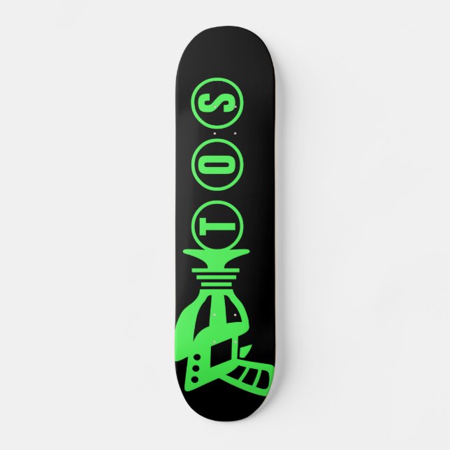 Skateboard Arma espacial personalizada (Anverso)