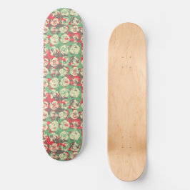 Skateboard Armonía de Tinta y Rosas - Patrón Continuo