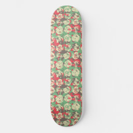 Skateboard Armonía de tinta y Rosas - Patrón sin foco