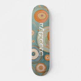 Skateboard Armonía Kaleidoscope: Los Círculos Swirly Pastel