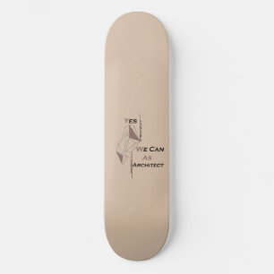 Skateboard arquitectura, diseño moderno, arte geométrico, neg